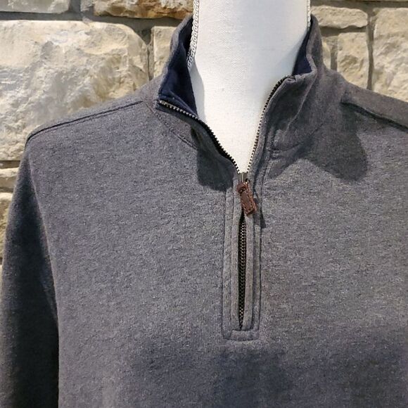 J. Crew Pullover Jacket Gray Size Large Long Sleeve Quarter Zip - Picture 2 of 5